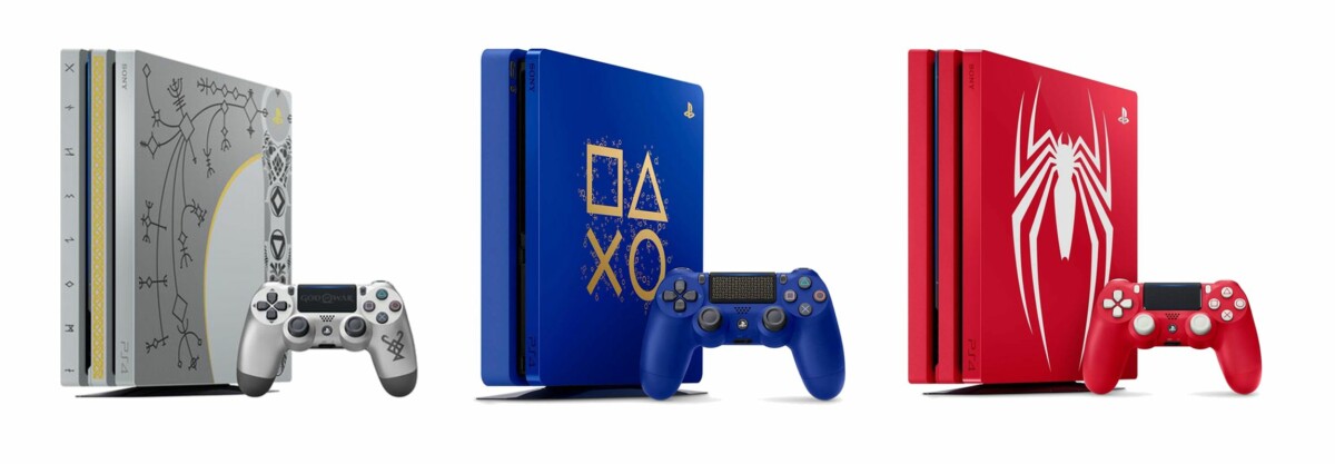 Some of the limited edition PlayStation 4 offered by YesYes in its physical store in Caen.