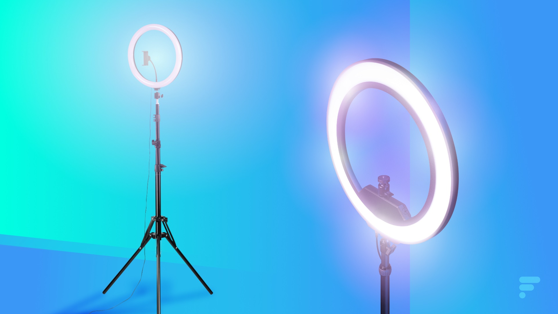 Acheter Anneau lumineux LED pour Selfie, avec support de téléphone