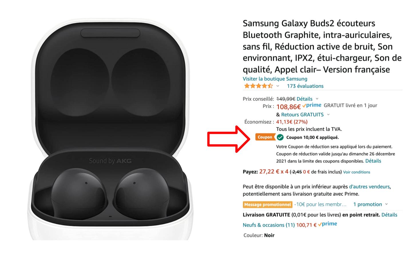 Les écouteurs sans fil équivalents des AirPods pour Android sont à un prix  ridiculement faible : immense promo sur les Samsung Galaxy Buds 2 ! 