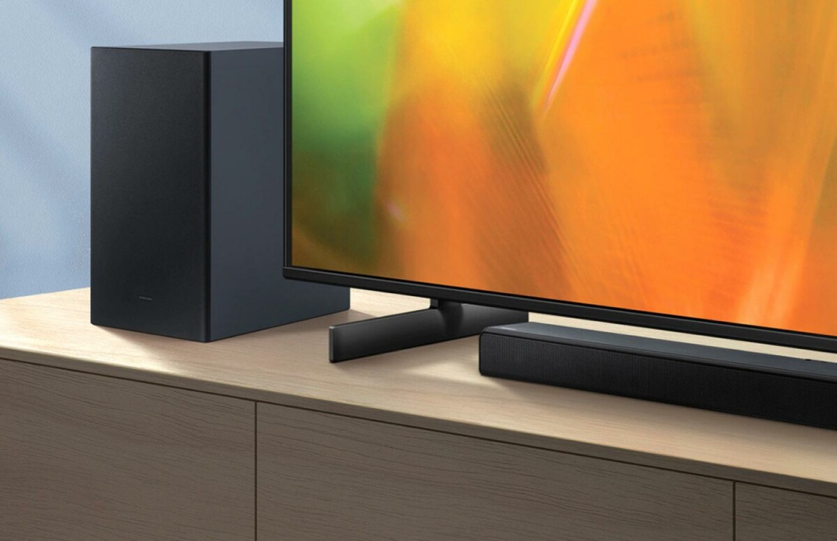 The sound bar with the wireless subwoofer