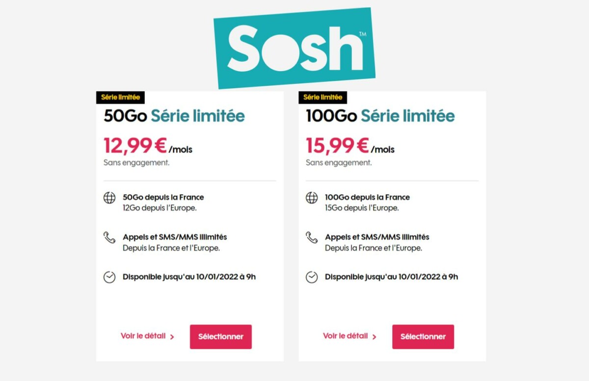 Sosh met tout le monde d&rsquo;accord avec un forfait mobile de 100 Go à 15,99€/mois
