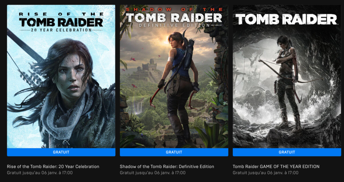The Tomb Raider Trilogy is brought to you by Epic Games