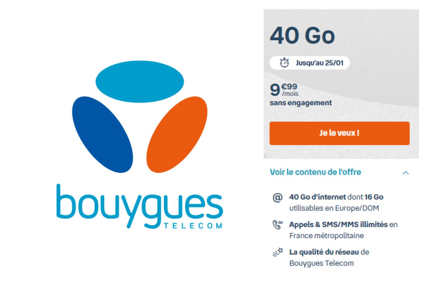Face à RED, Bouygues Telecom passe à l'offensive avec un nouveau forfait mobile B&You