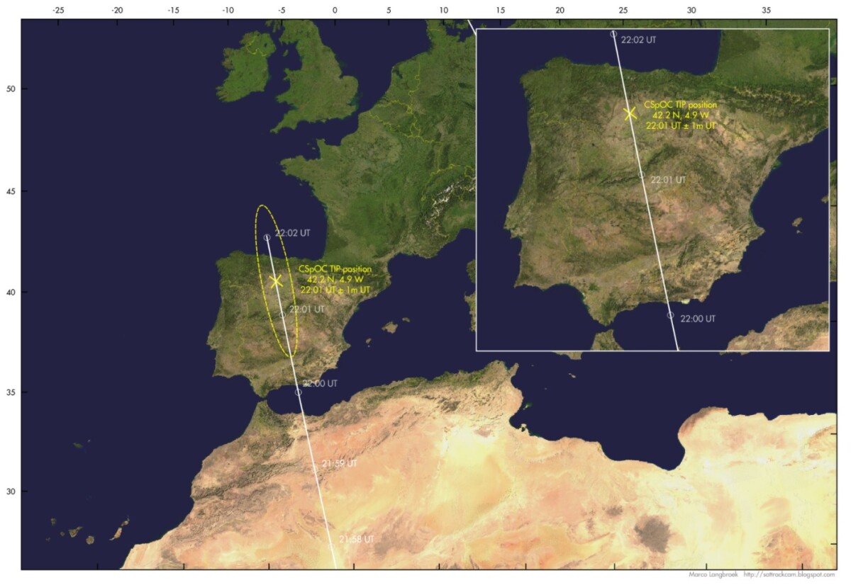 It’s not a meteorite, it’s a Starlink satellite that fell over Spain