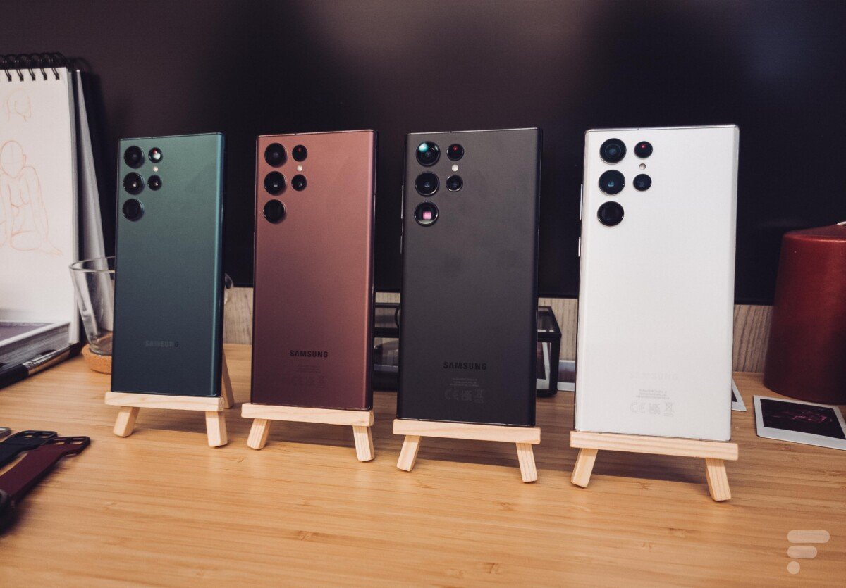 The four colors of the S22 Ultra.