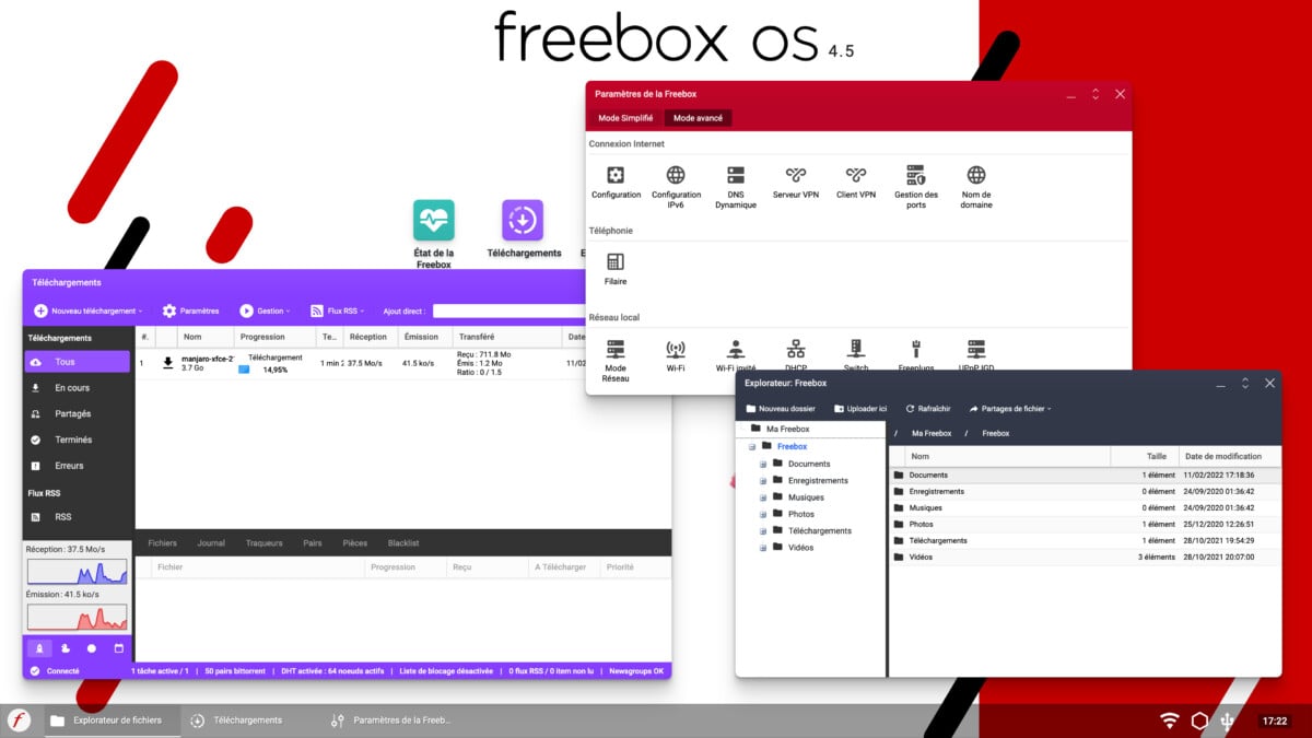 Interface d'administration freebox os