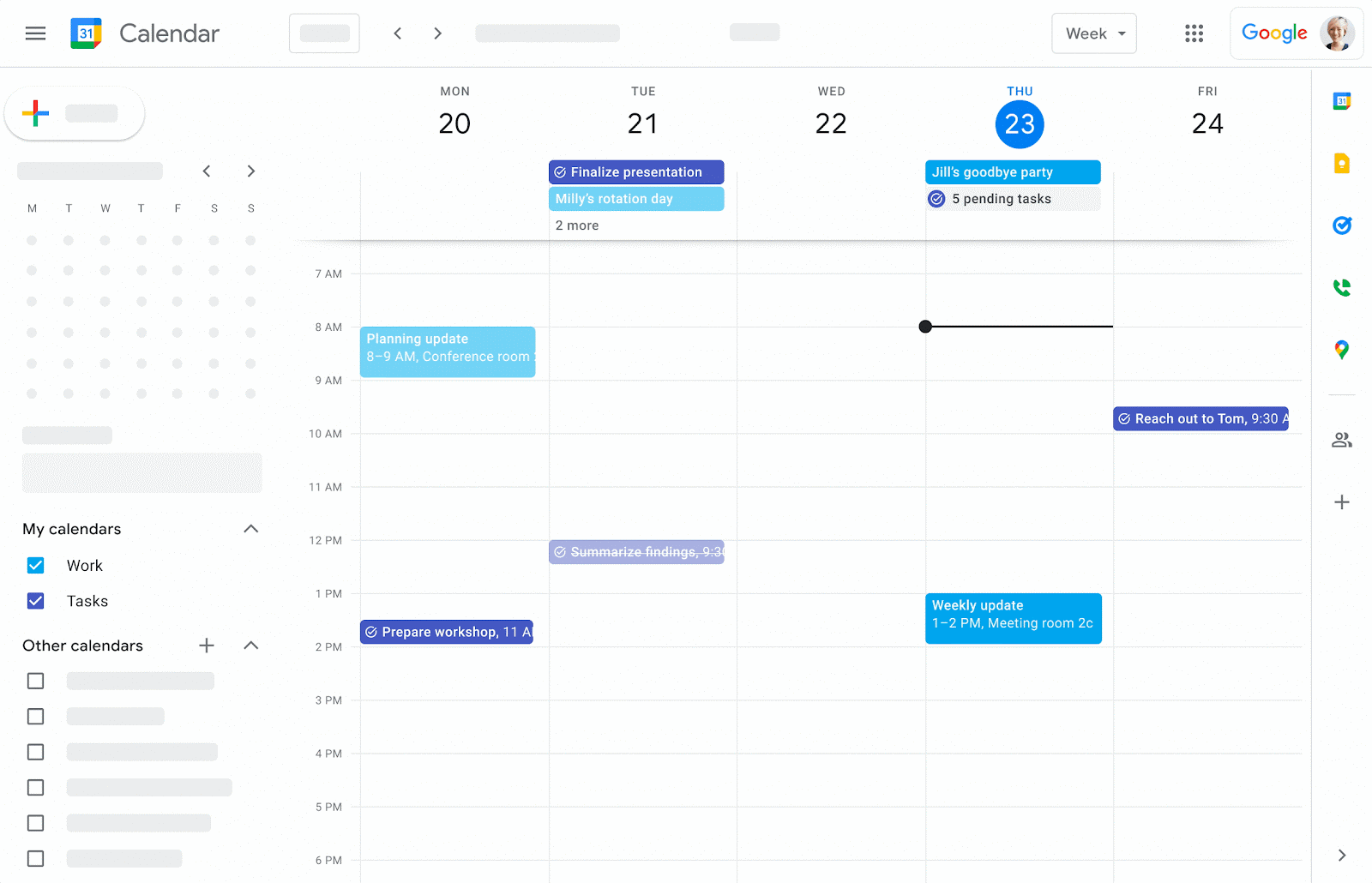 Your tasks are now integrated into your Google calendar // Source: Google