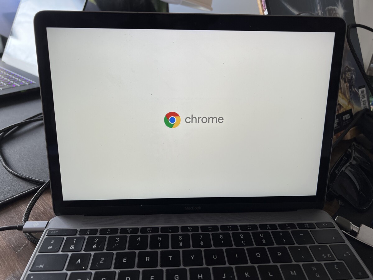 If the Chrome logo appears, the system is loading