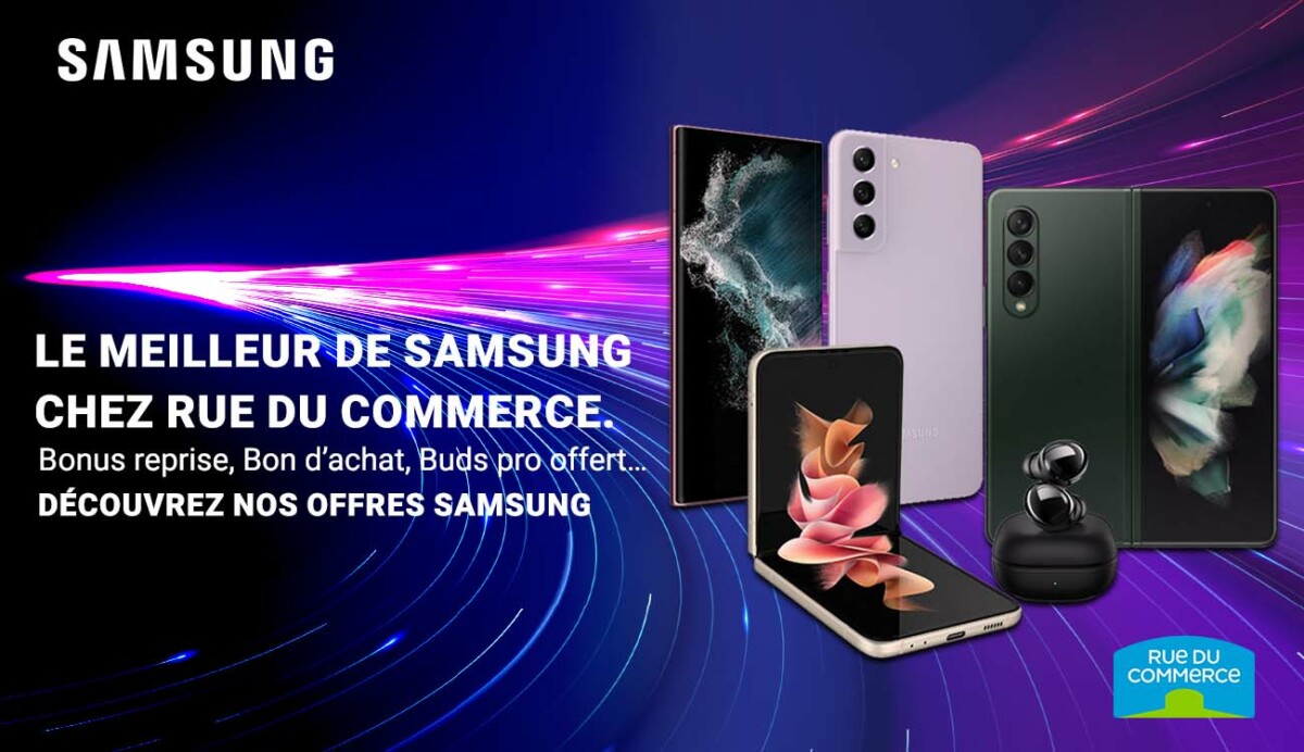 Discounts, vouchers, gifts: find the best of Samsung at Rue du Commerce