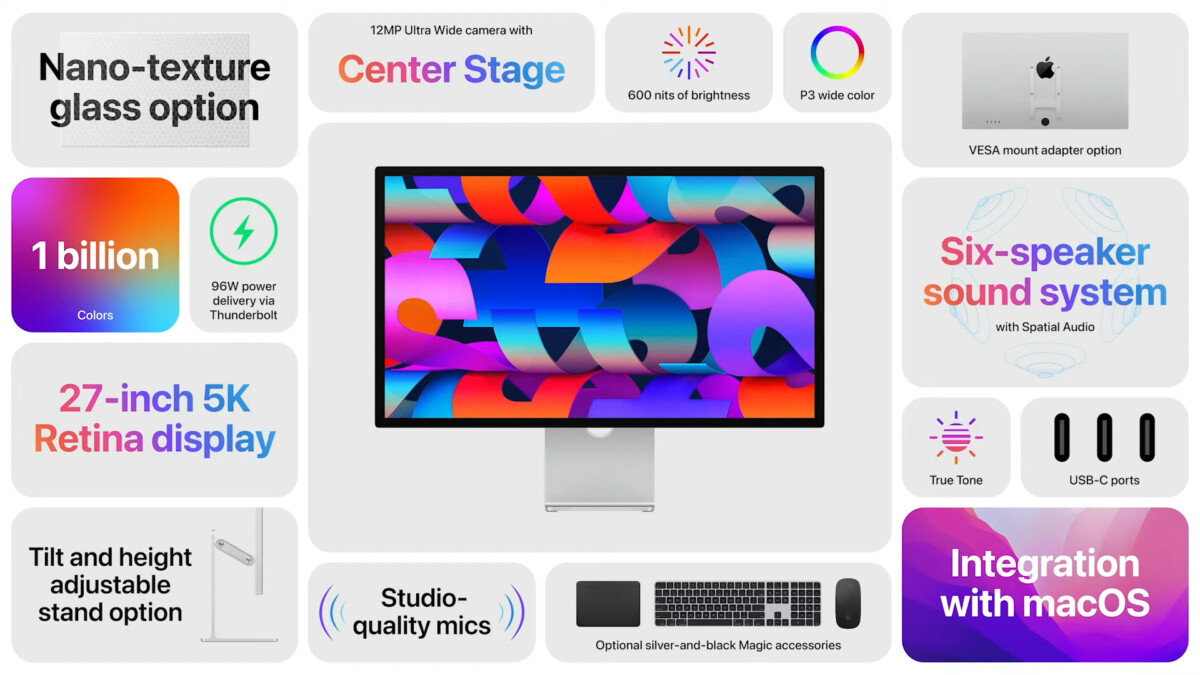Apple Studio Display: a 5K screen with smartphone chip, webcam and integrated speakers