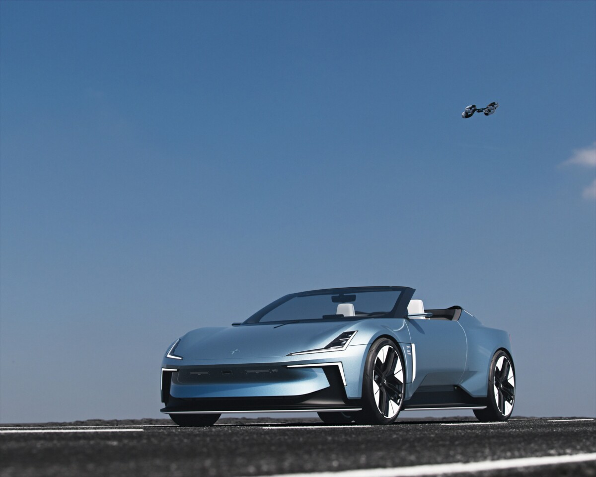 The Polestar O2 and its included drone