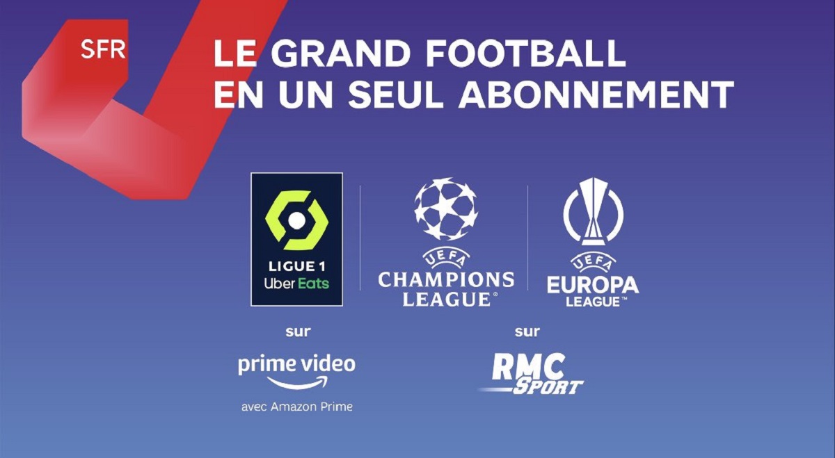 SFR lance une offre avec Le Pass Ligue 1,  Prime et RMC Sport à 20  euros par mois