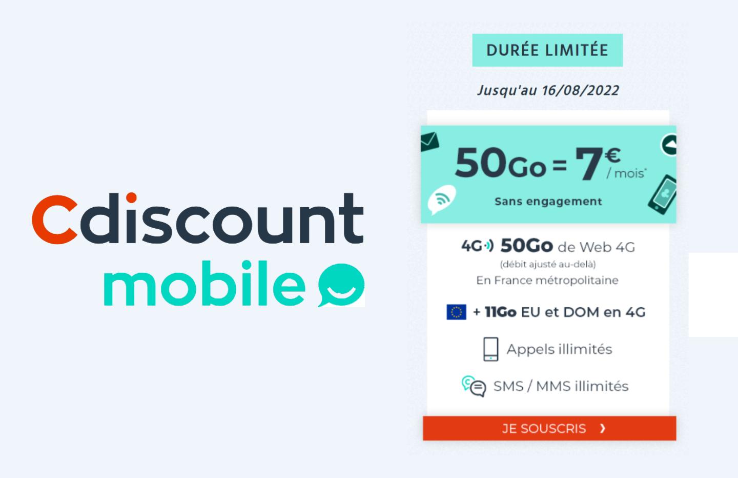 Forfait mobile 200 Go à 9,99 €, Cdiscount frappe fort à l'approche