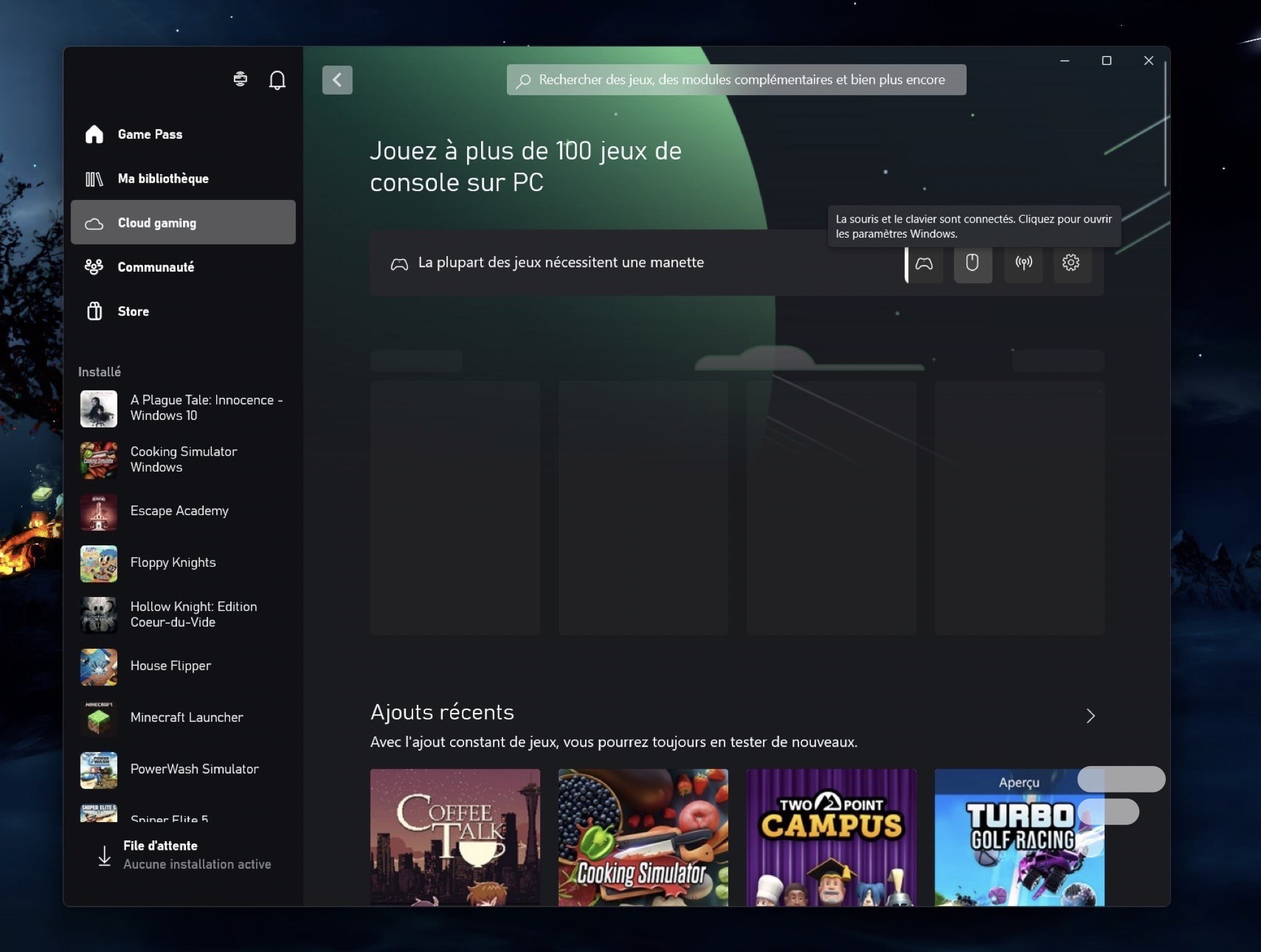 Xbox Cloud Gaming tease des nouveautés : le support clavier/souris approche