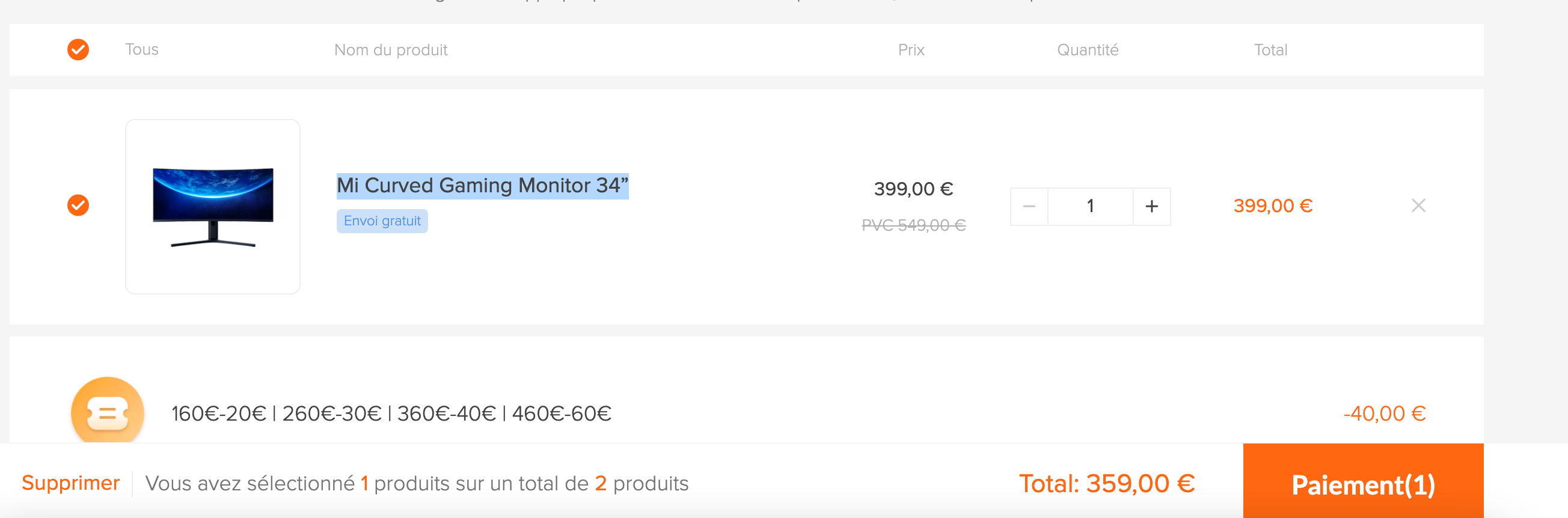 L'écran gaming incurvé 34 pouces et 144 Hz de Xiaomi coûte 200 € de moins