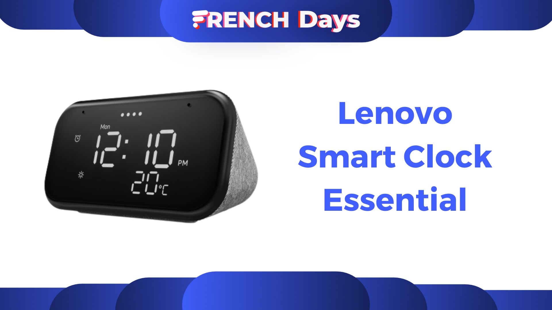 Réveil connecté Lenovo Smart Clock 4 Gris avec Google Assistant - Enceinte  intelligente - Achat & prix
