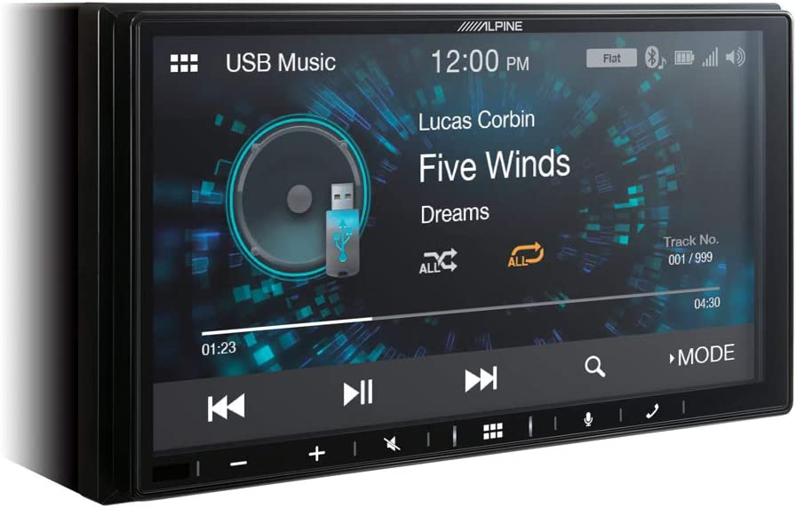 Radio de voiture stéréo 1 DIN avec écran tactile Apple CarPlay Android Auto  USB