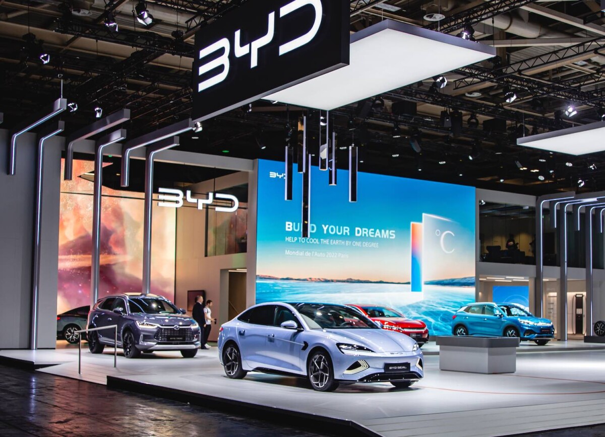 BYD stand at the 2022 Paris Motor Show