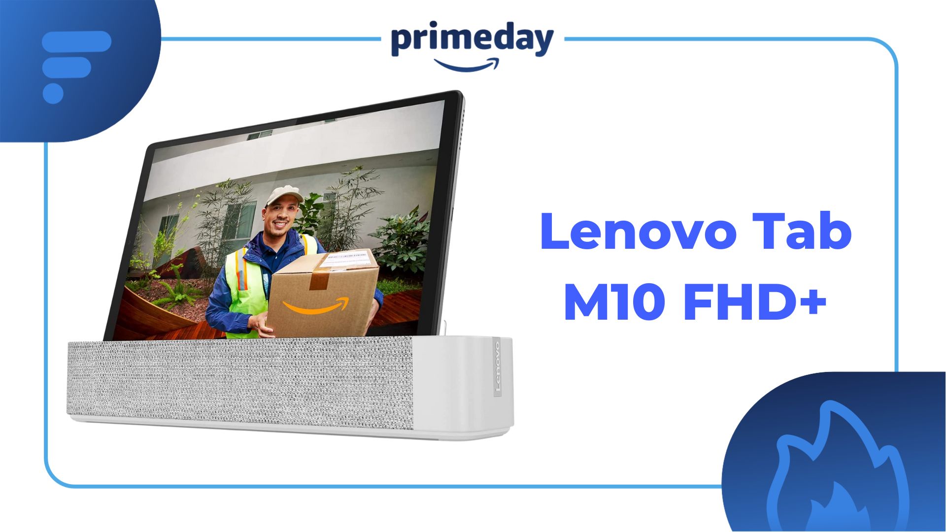 Bonne promo sur la tablette Lenovo Smart Tab M10 avec sa station d'accueil  au Prime Day