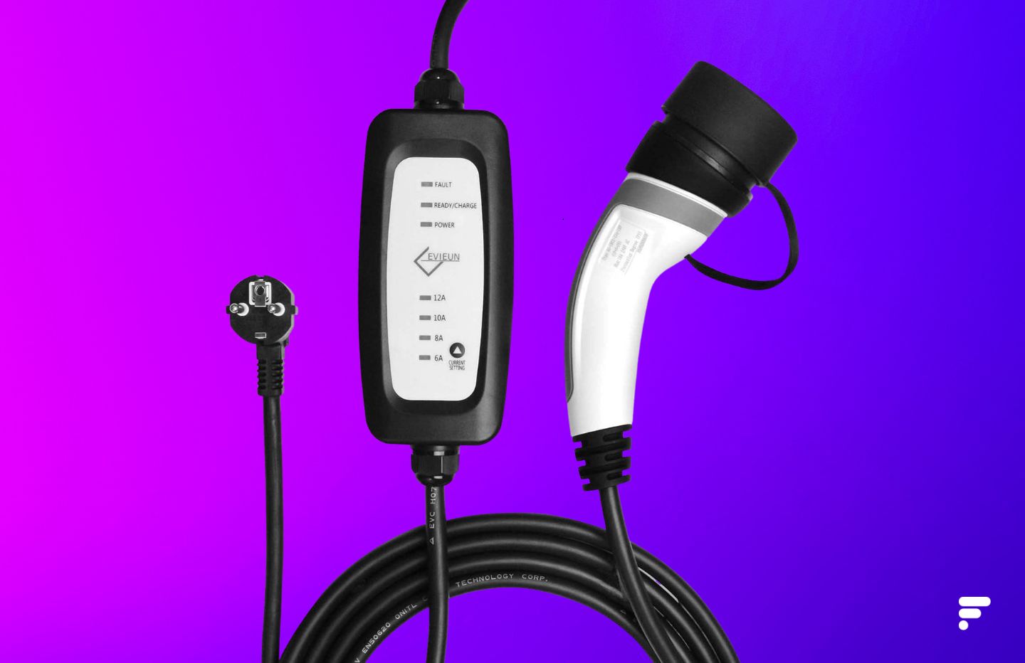 Câble de chargeur EV Iec62196 Type 2 Véhicule électrique Evse Charge  Portable Charge Compatible Pour Tous