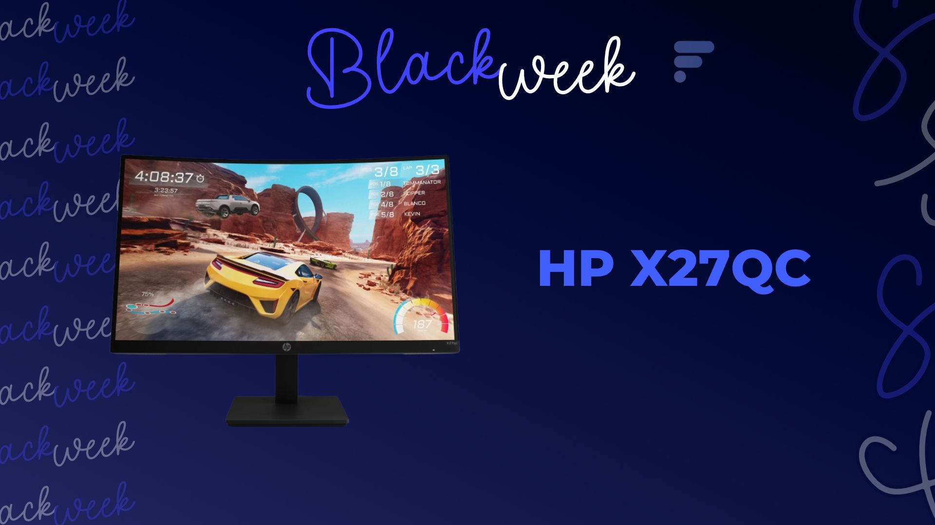 Ecran PC Gaming HP X27qc 27 pouces Incurvé QHD Noir - Moniteur - Achat  moins cher