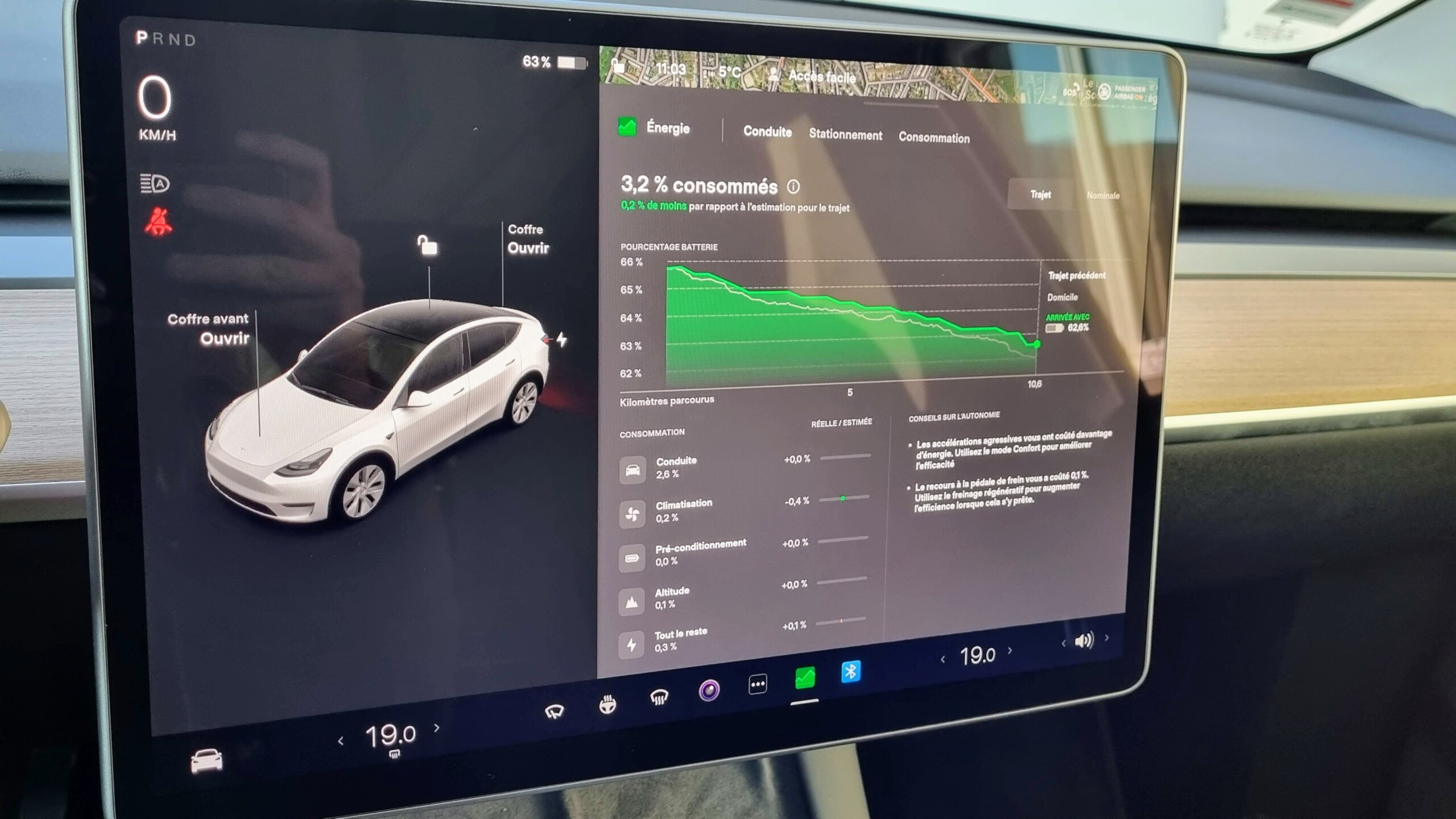 Les Numériques : Prise en main du tableau de bord numérique de la Tesla  modèle S (suite) 