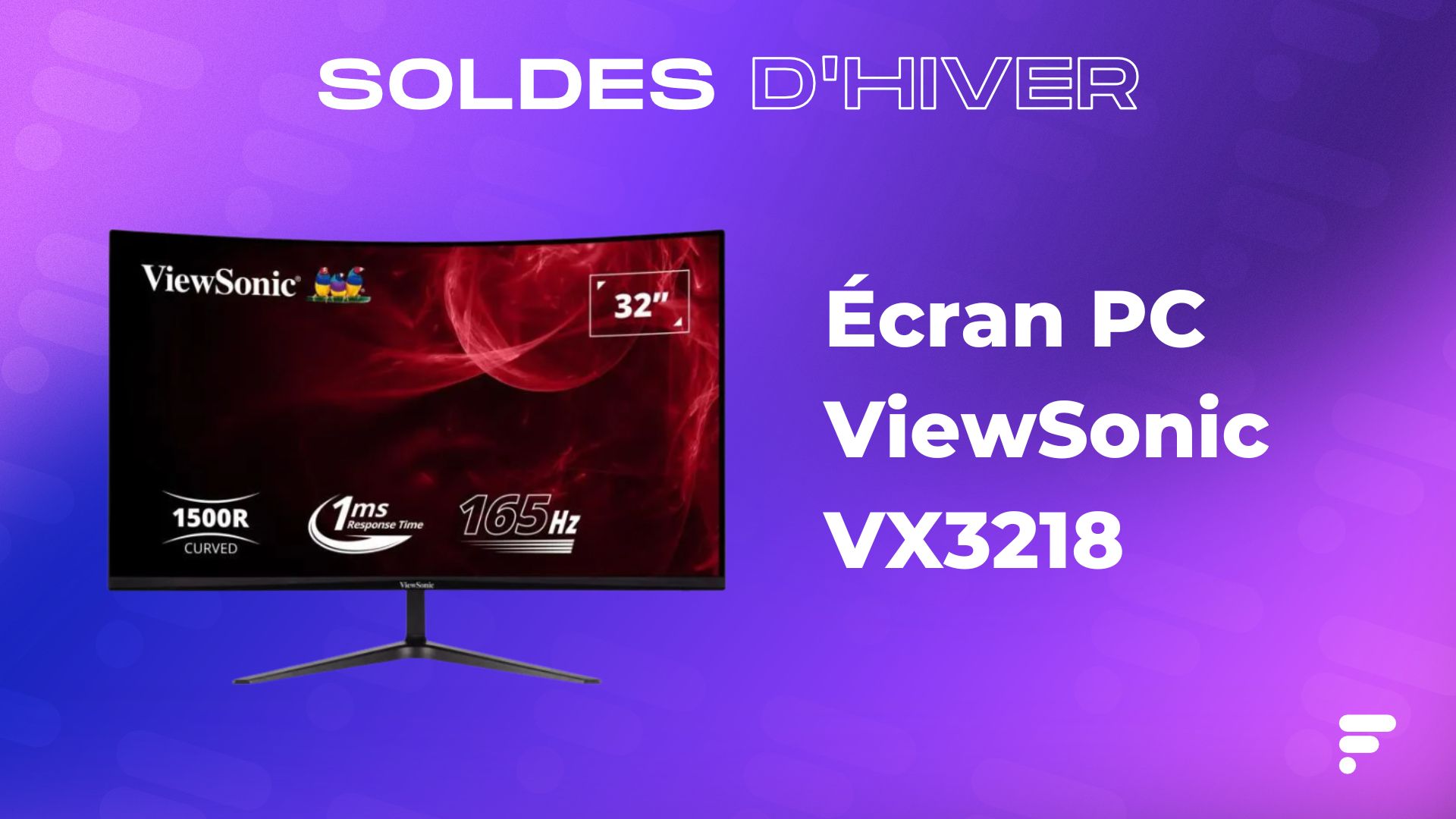 Ecran PC Gamer Incurvé - VIEWSONIC VX3218 - PC - MHD - 32 FHD