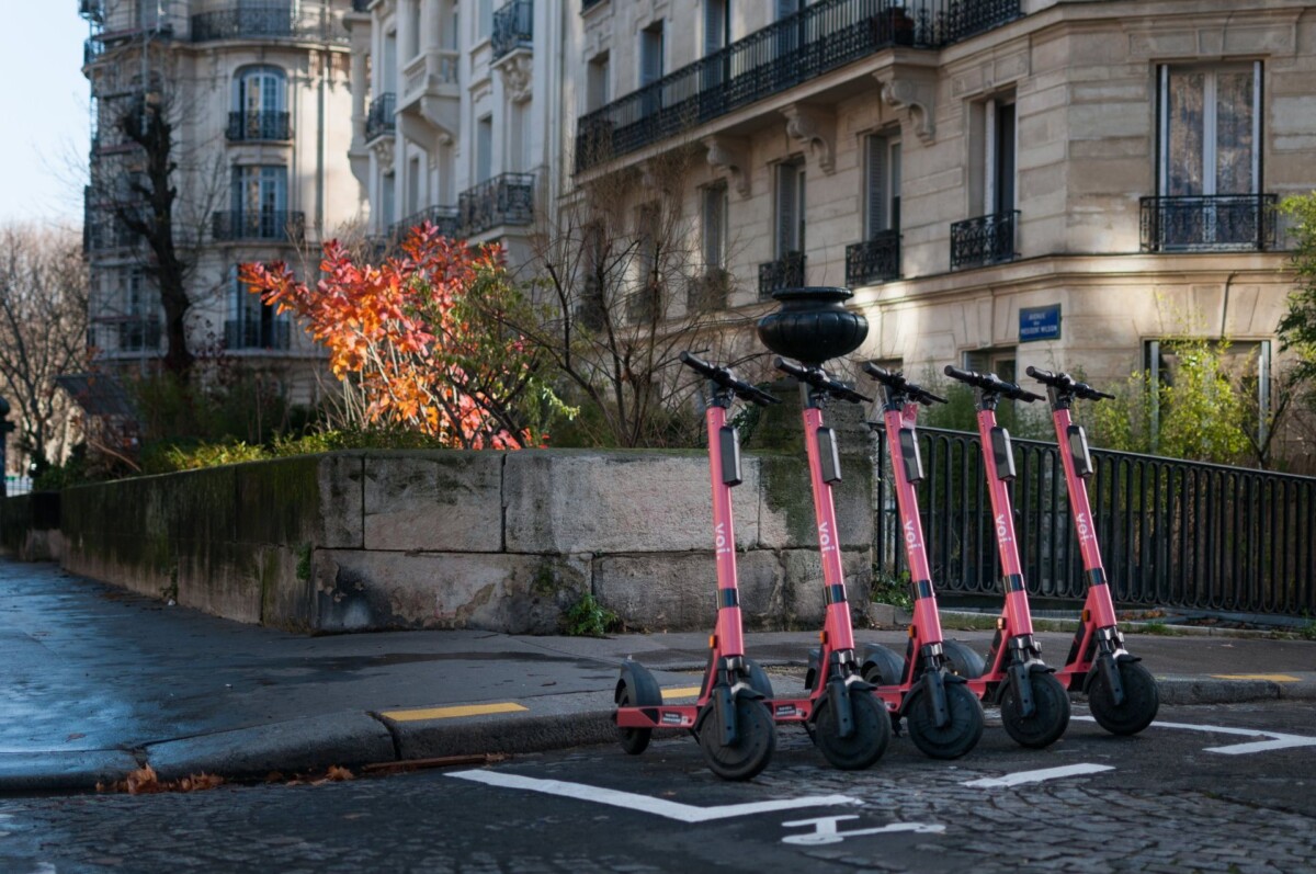 Paris self-service scooter parking