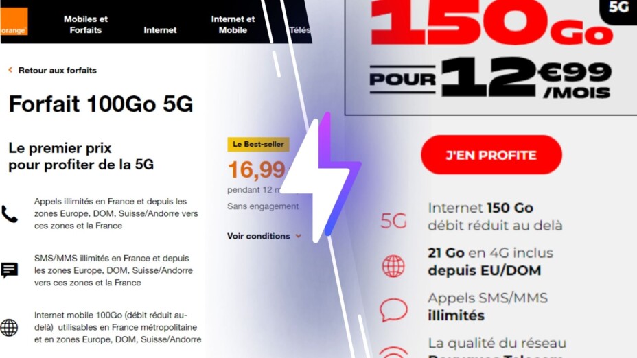 Forfaits 5G : Vaut-il Mieux 100 Go Chez Orange Ou 150 Go Chez Un MVNO