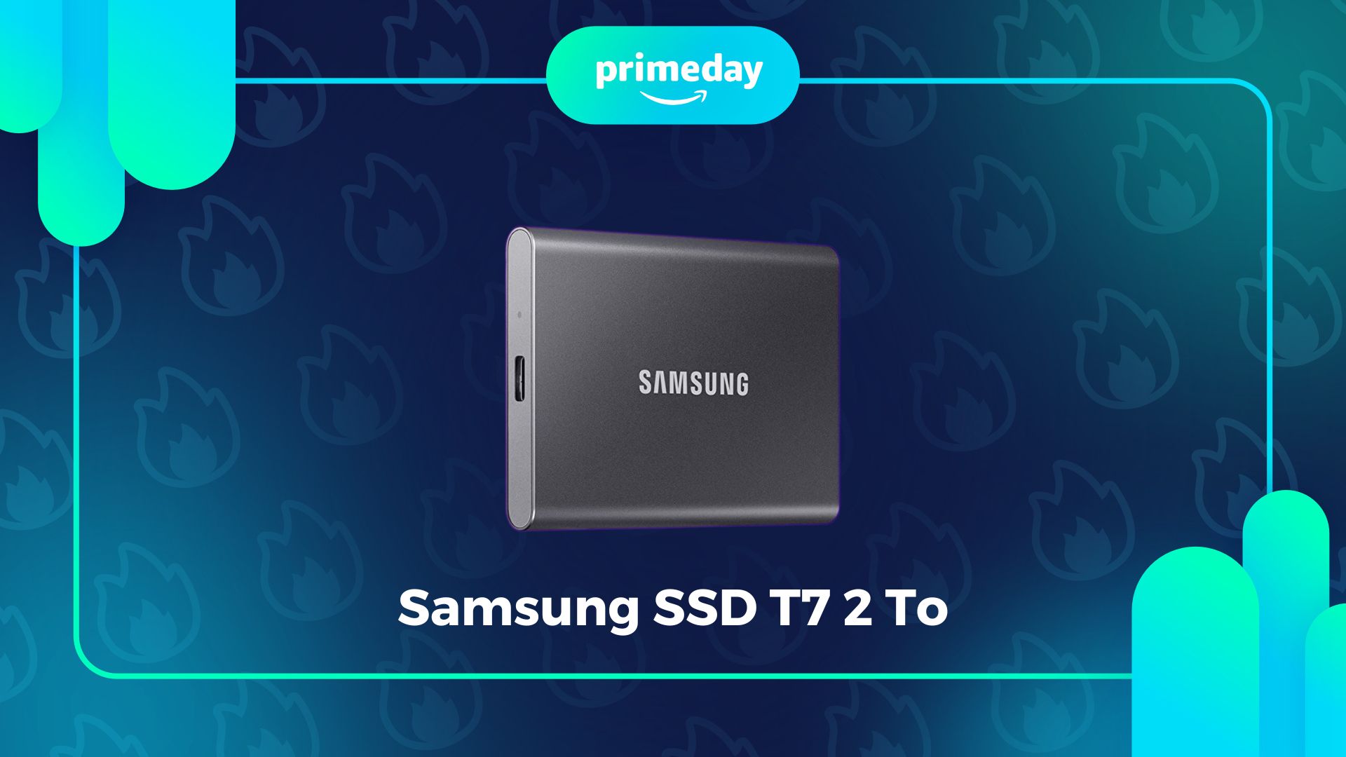Achat Samsung Disque SSD T7 2To 1050Mo/s