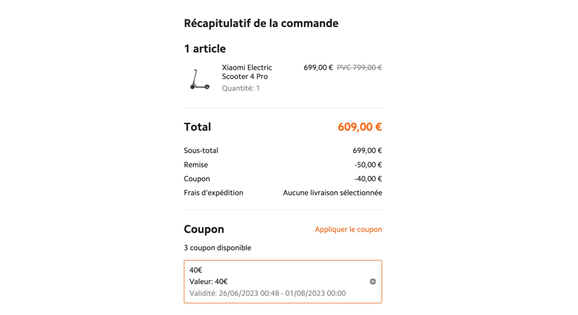 150 € de remise sur la trottinette Xiaomi Electric Scooter 4 Pro chez