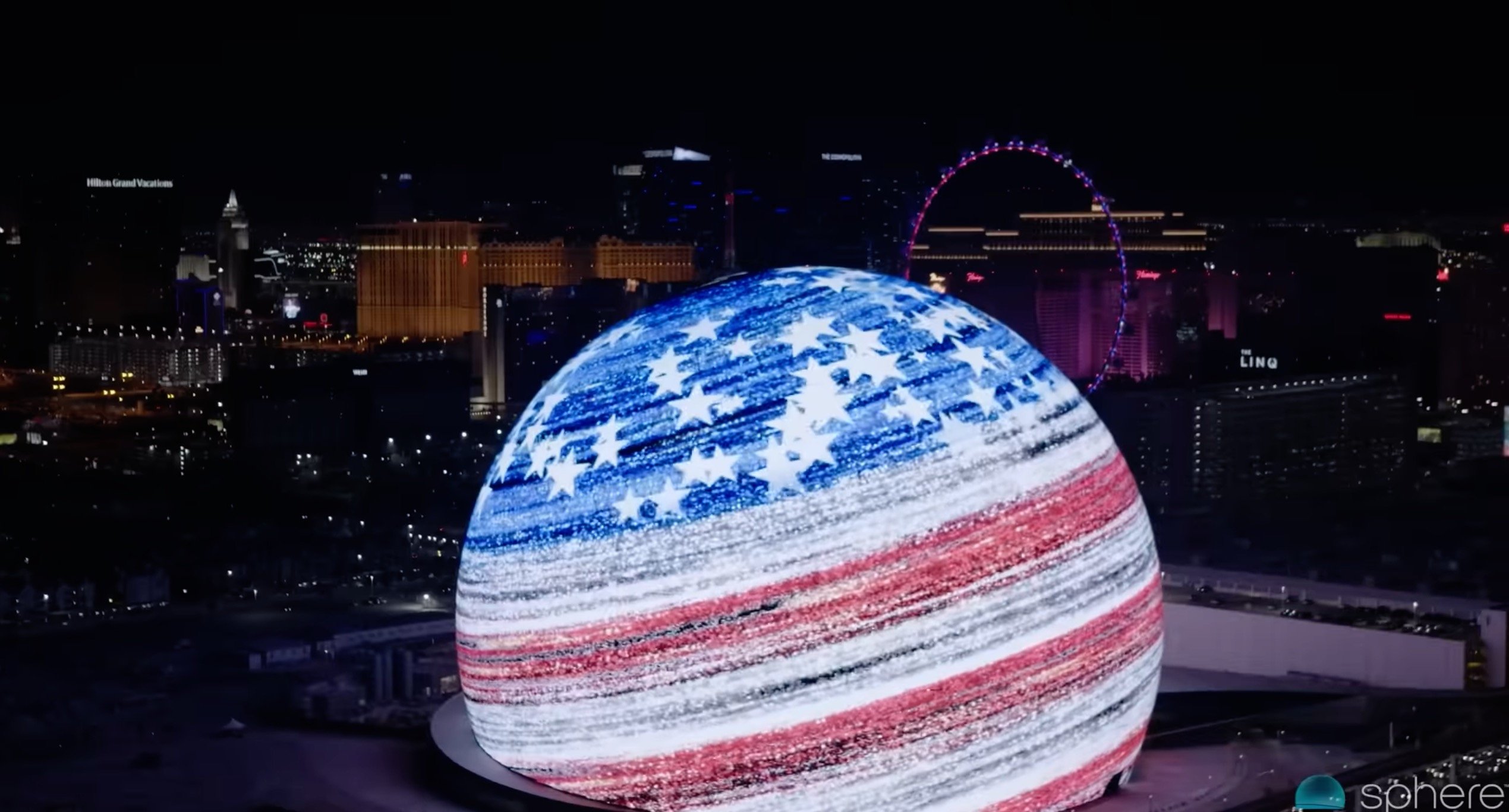 1.2 million LEDs for this giant sphere, Las Vegas offers itself one