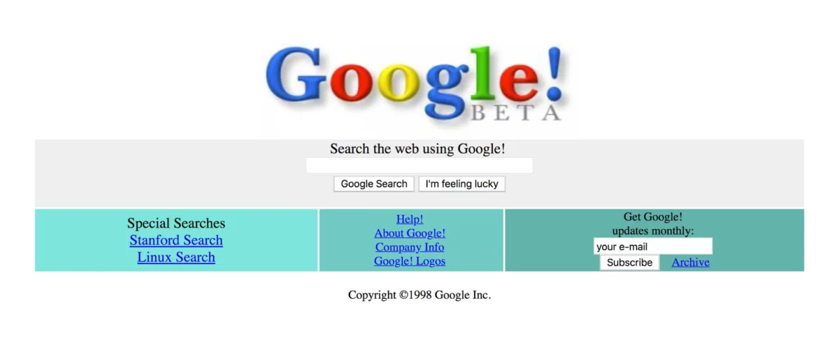 Google en 1998