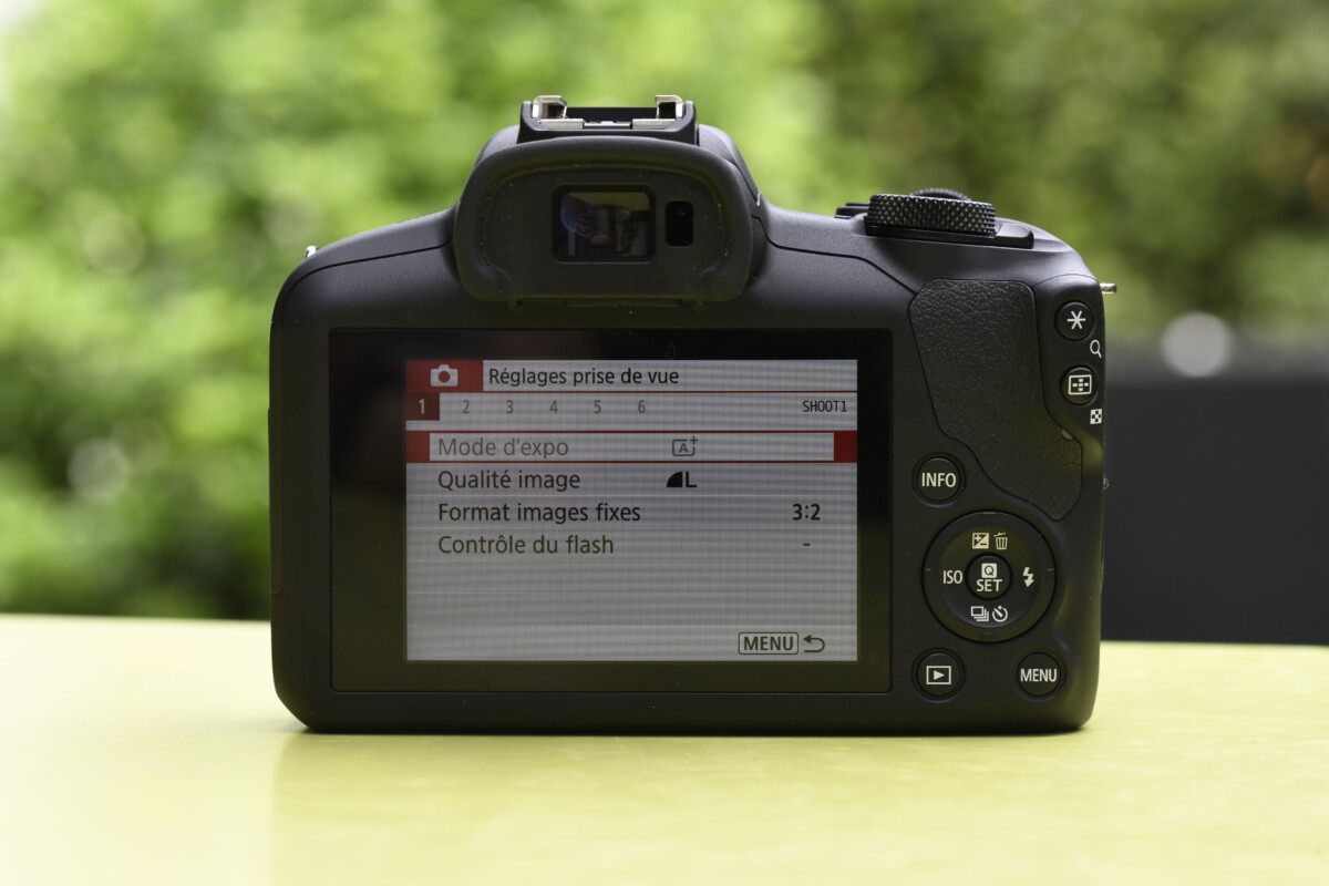 Les menus du Canon EOS R100