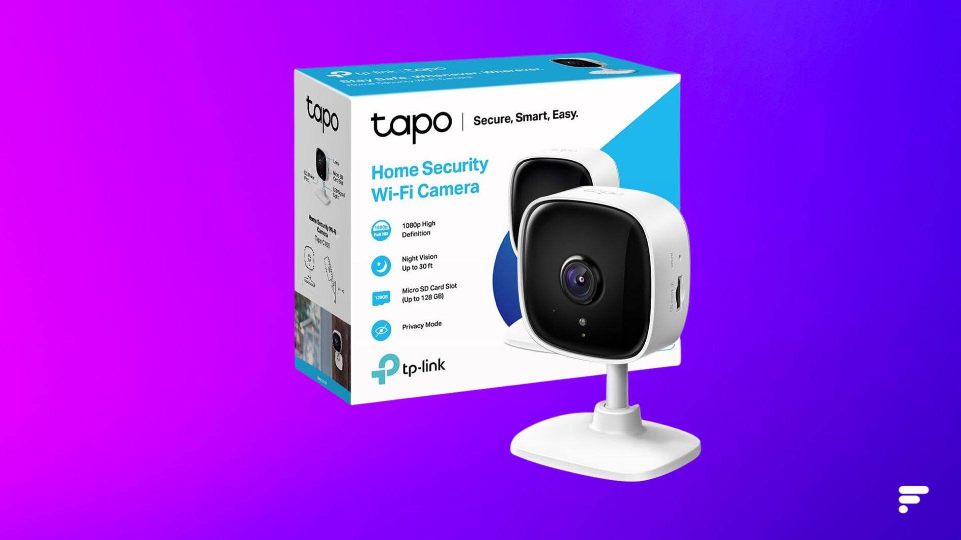 TP-Link-Caméra de surveillance intérieure WiFi TAPO C100