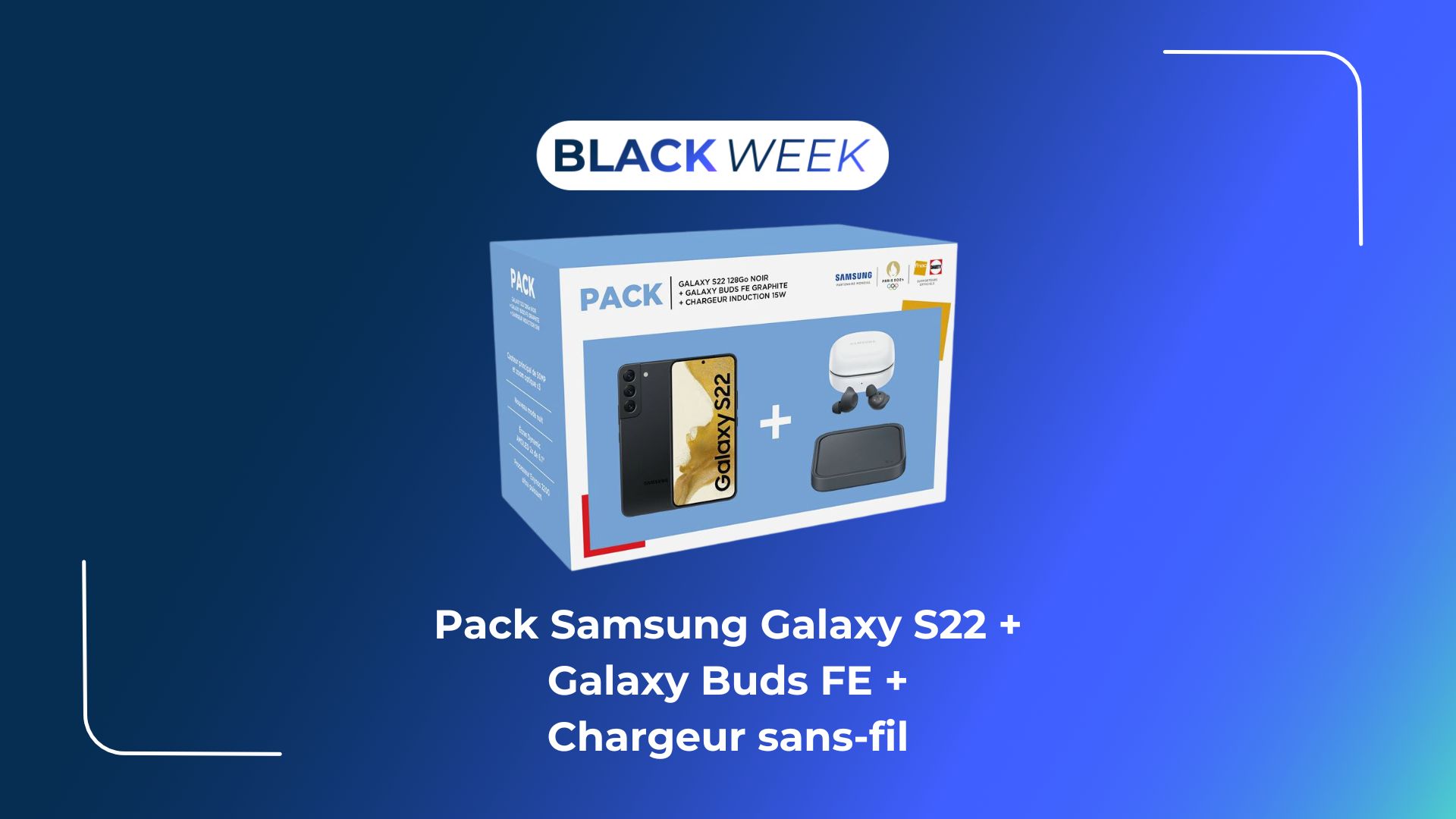 Ce pack Samsung Galaxy S22 + écouteurs sans fil + chargeur est à