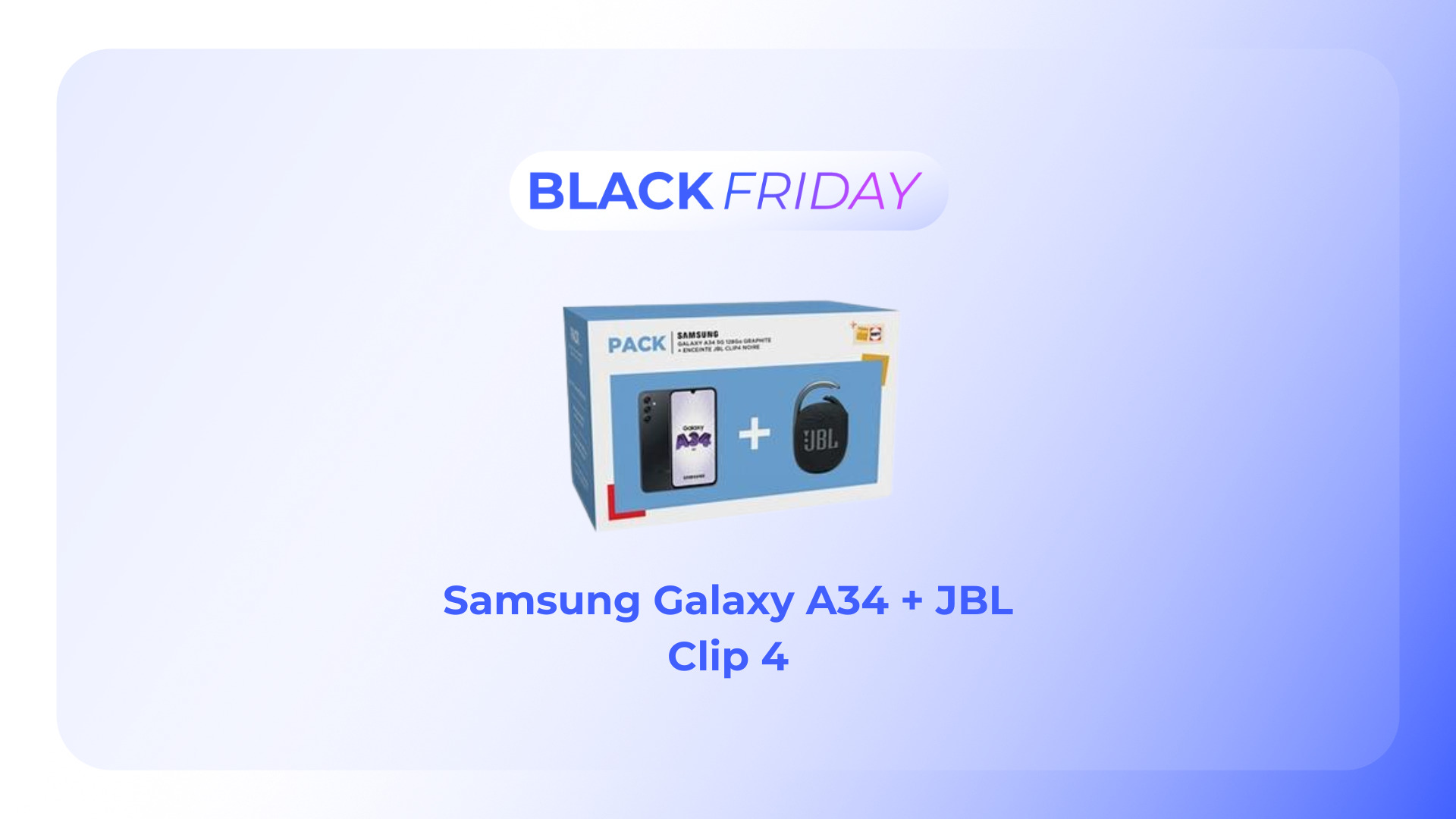 Le Samsung Galaxy A34 devient très abordable dans ce pack du Black Friday