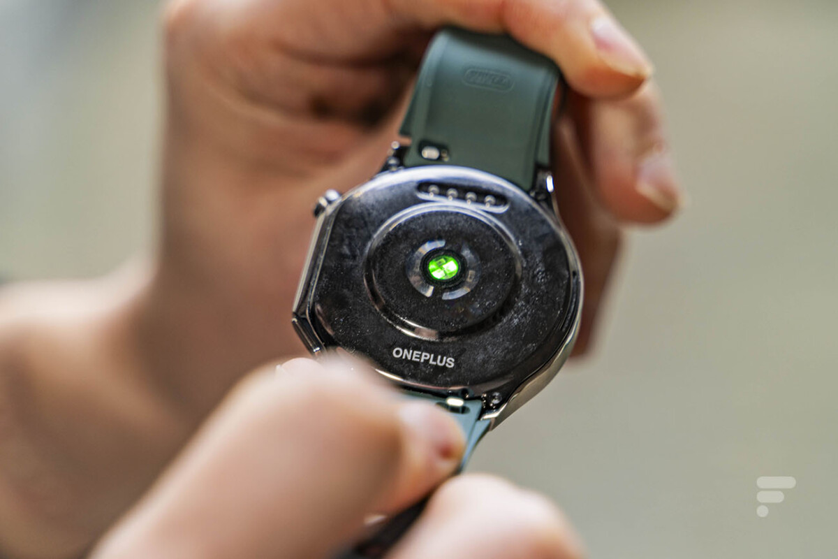 Le capteur de fréquence cardiaque de la OnePlus Watch 2
