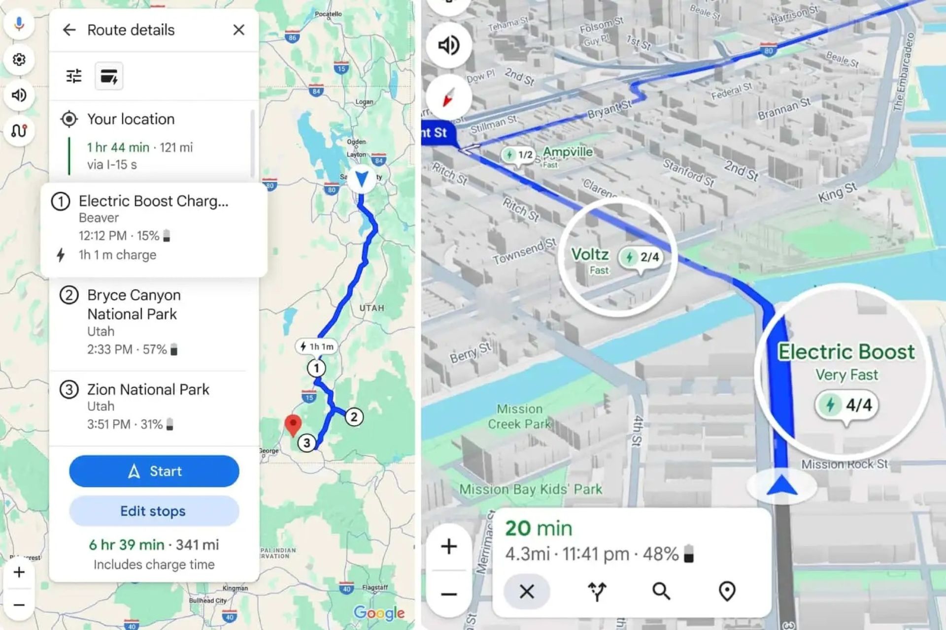 Cette mise à jour Google Maps va faciliter la vie des conducteurs de voitures électriques