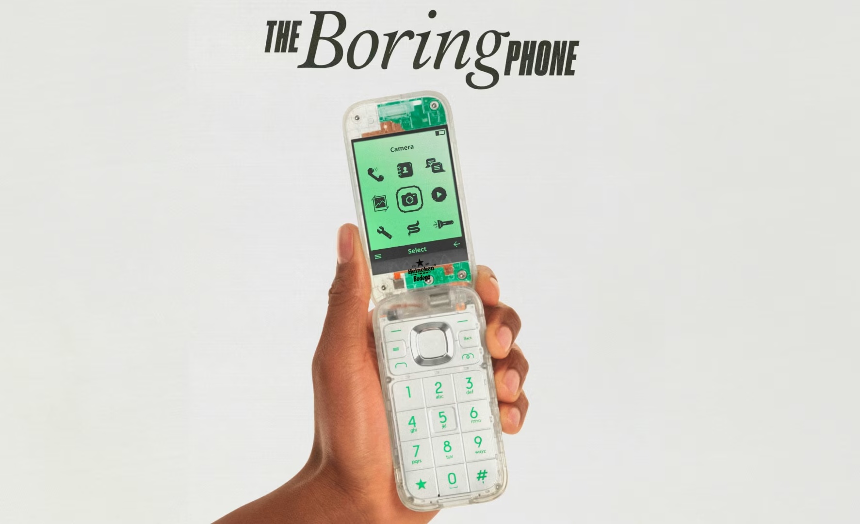 Une bière ennuyeuse, un téléphone ennuyeux… voici le Heineken Boring Phone