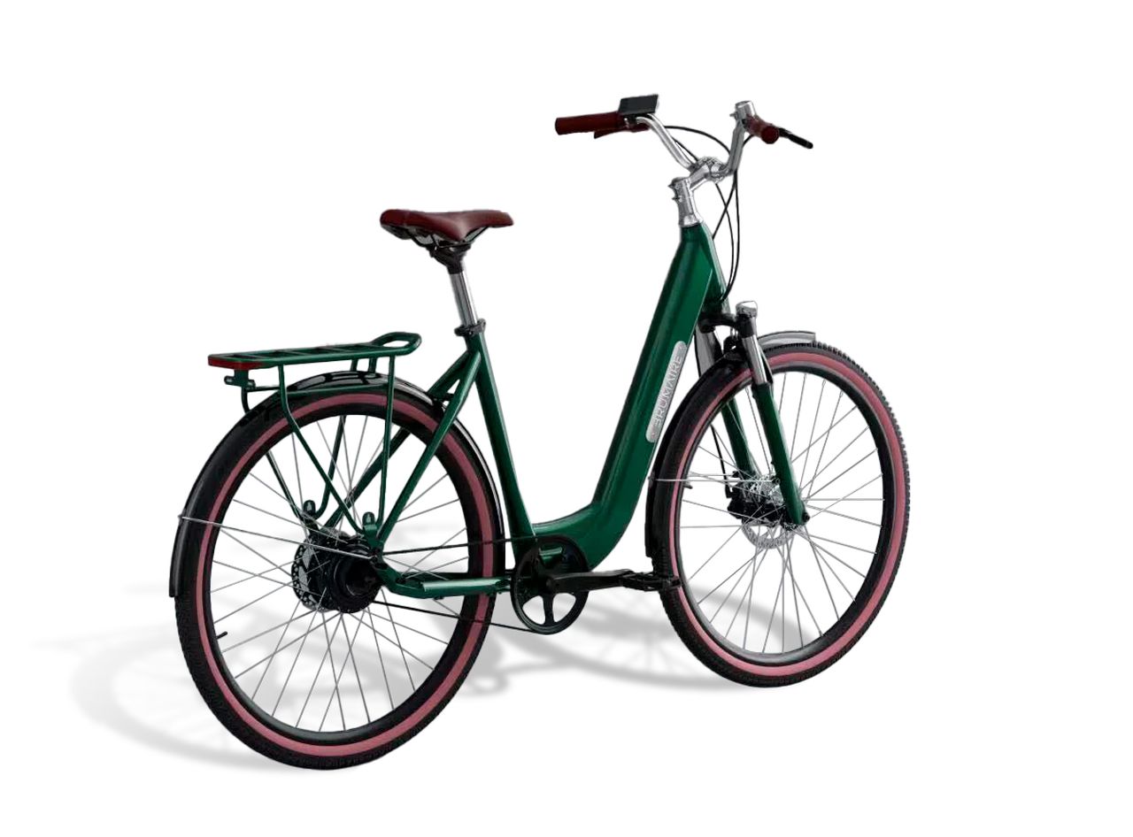 ce joli vélo électrique intègre une courroie et une suspension pour un prix vraiment intéressant