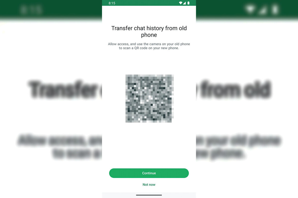 Le transfert de conversation WhatsApp vers un nouveau smartphone par QR Code