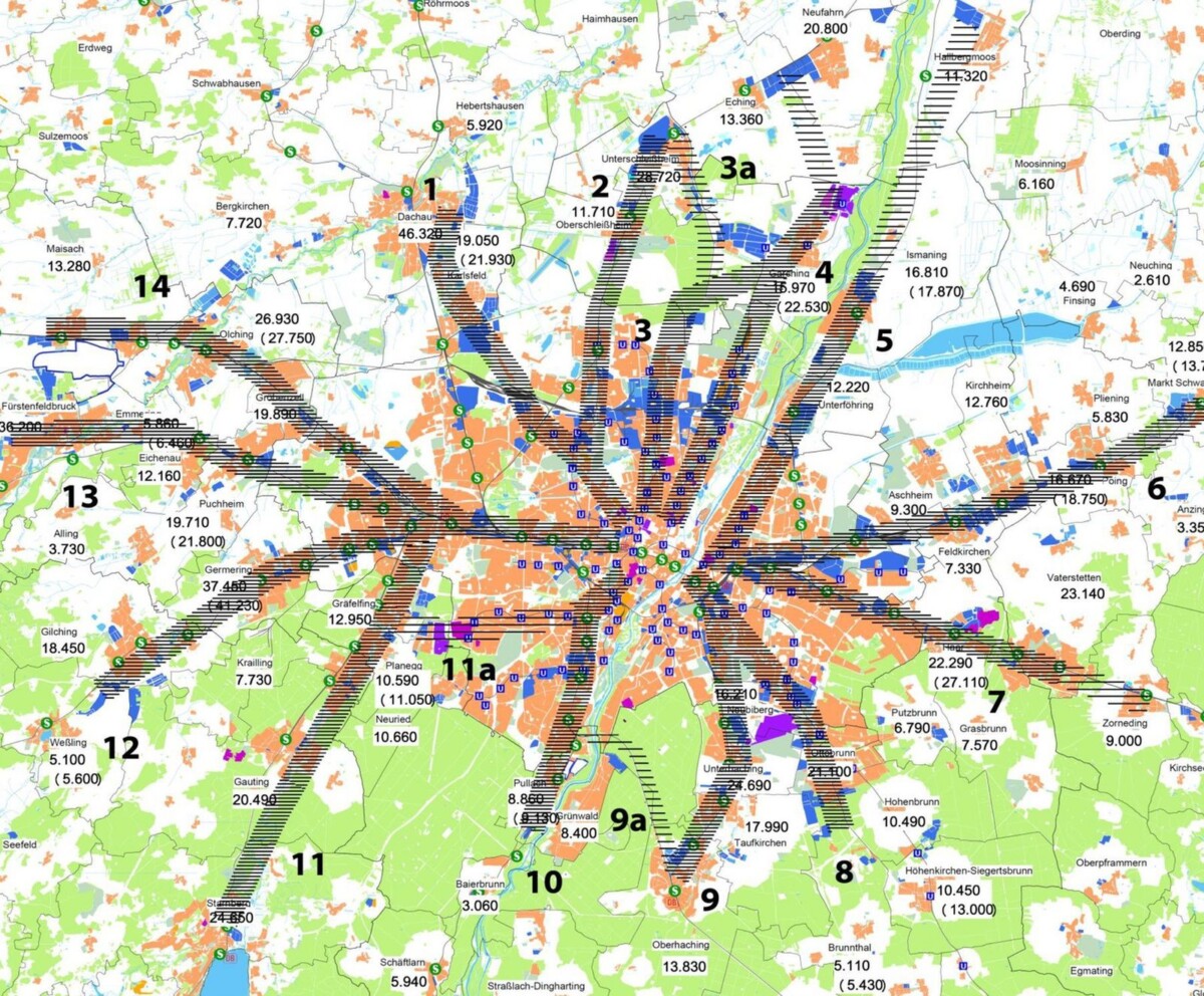 Réseau autoroutes vélo Munich Allemagne