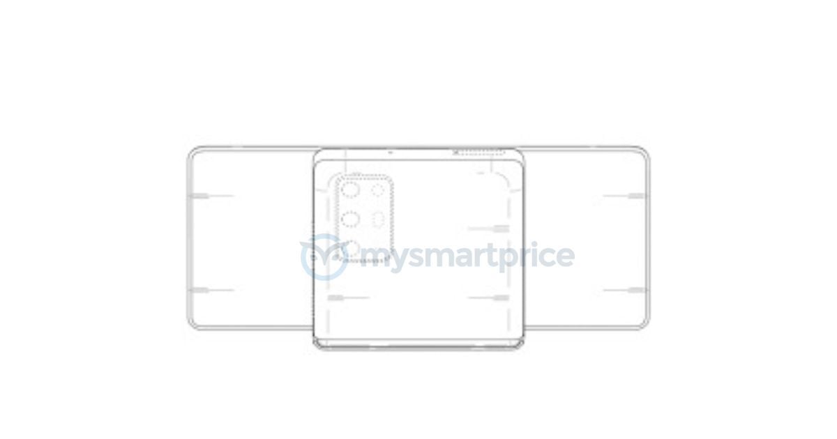 Samsung imagina um smartphone que gira em ângulo reto, revelando uma segunda tela