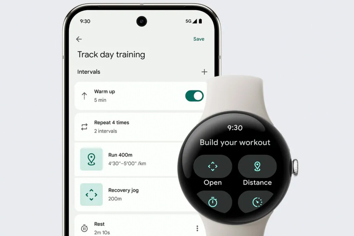 La programmation d'entraînement par intervalles sur l'application Fitbit