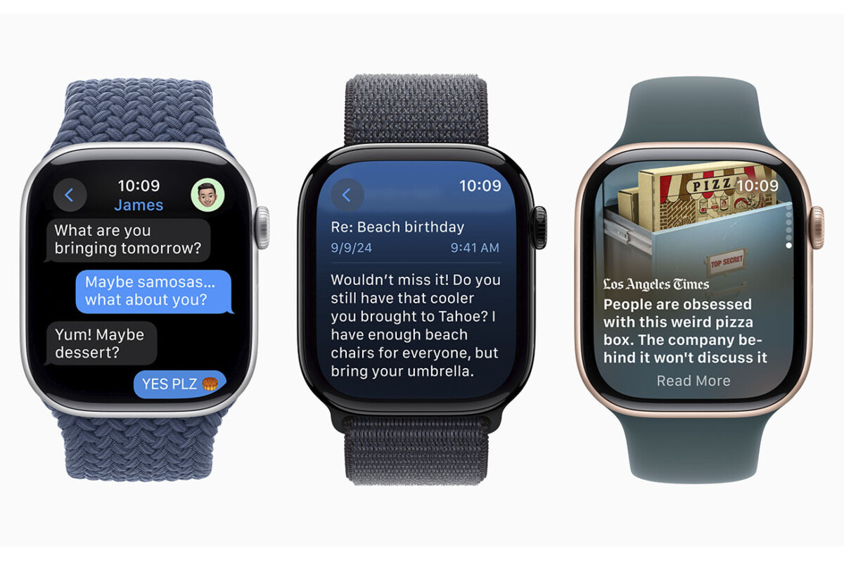 L'écran plus grand de l'Apple Watch Series 10