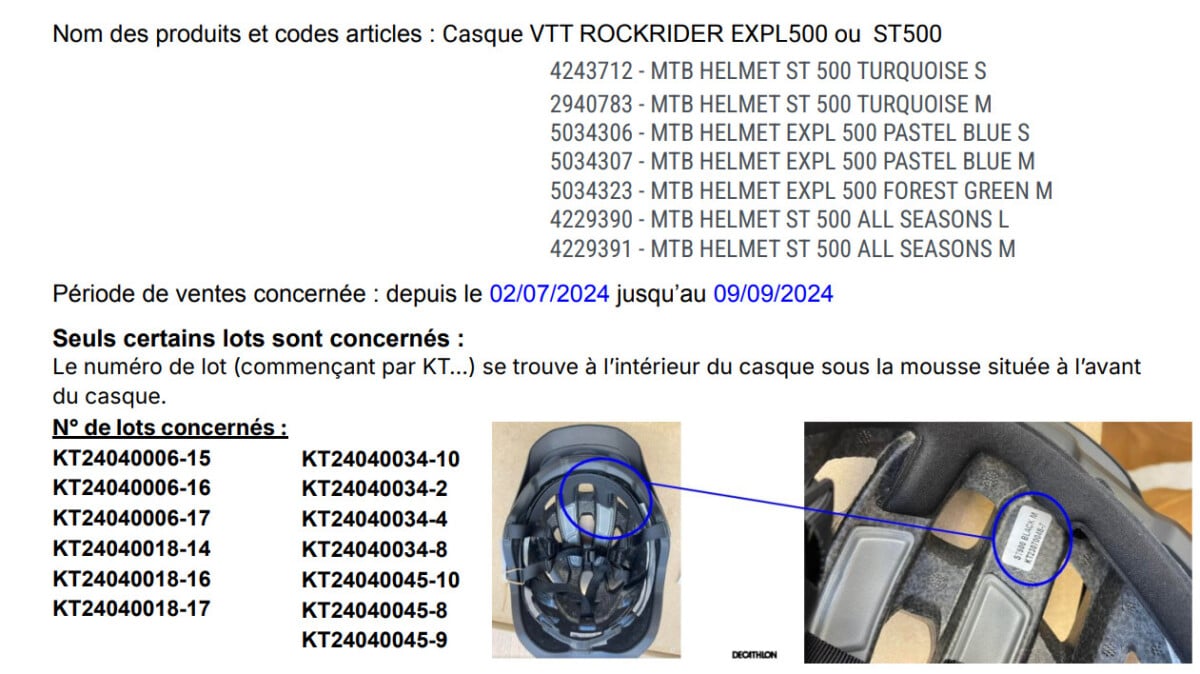 casque vélo decathlon rappel