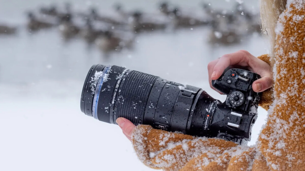 Photo du M.Zuiko 100‑400mm F5.0-6.3 IS II sous la neige