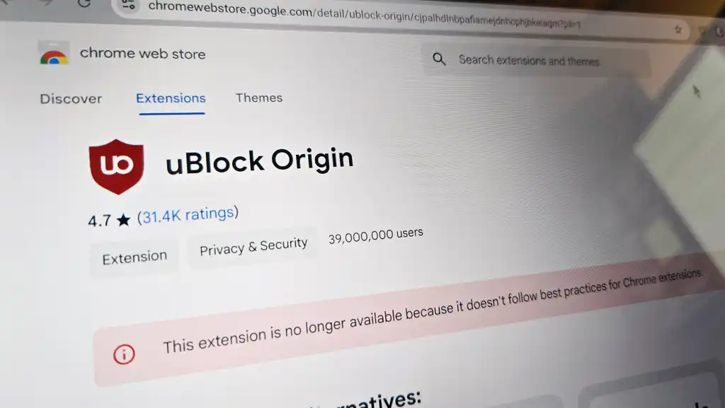 uBloc Origin supprimé par Chrome : voici comment récupérer le bloqueur de publicités (pour le moment)